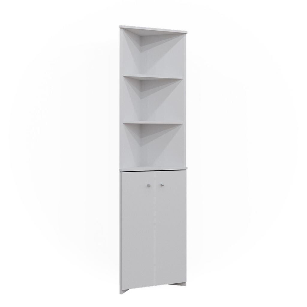 Vicco KOUPELNOVÁ SKŘÍŇKA Fynn Bílá 51.5 x 175 cm Rohová skříň se 2 dveřmi