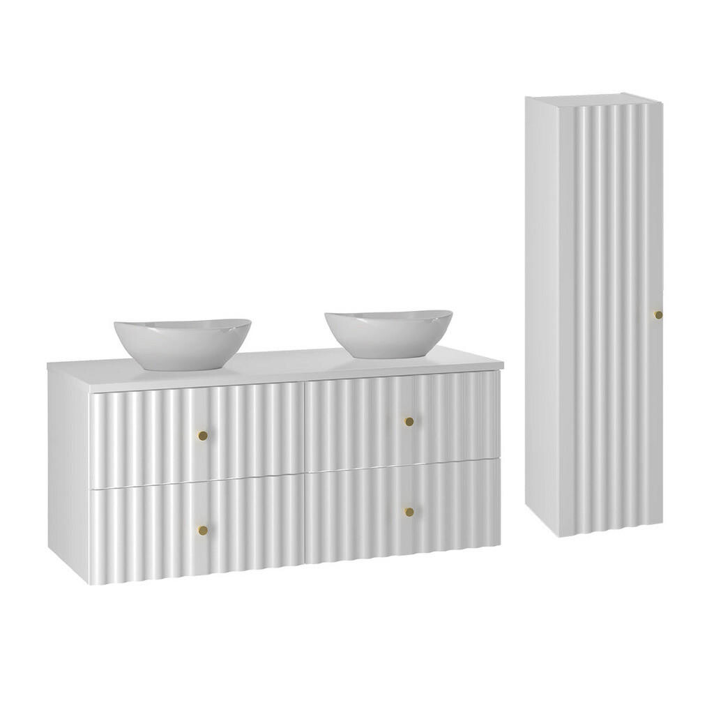 Petits-meubles KOUPELNOVÝ NÁBYTEK 120.6cm Izae 2er-Set Bílá