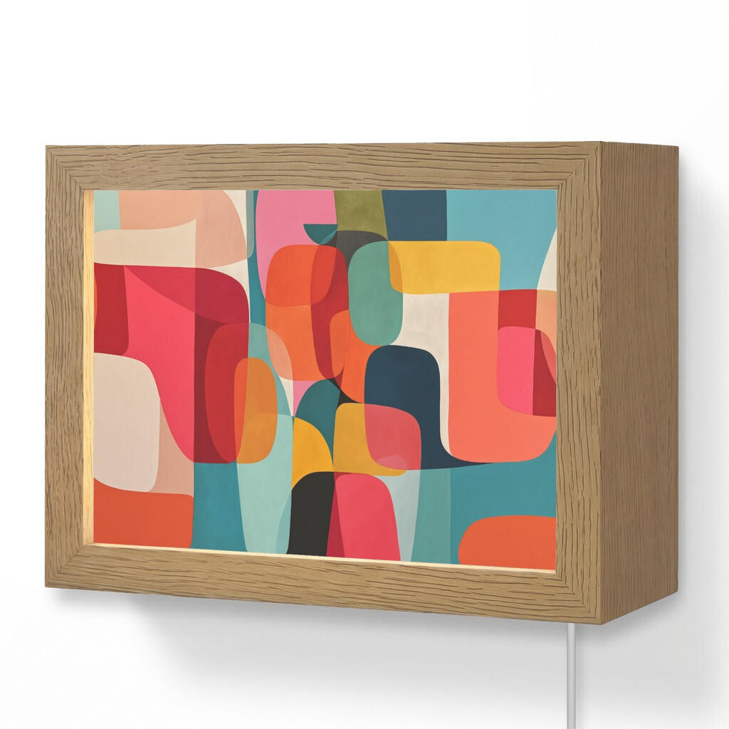 OnlyWow NÁSTĚNNÁ LAMPA Tvary - barevné - abstraktní - letadla 20x15 cm