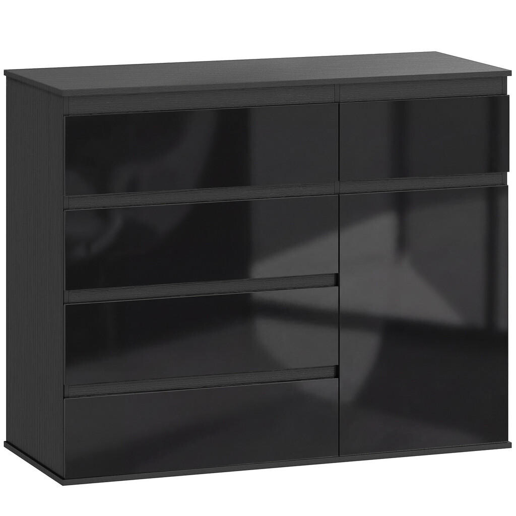 HOMCOM SIDEBOARD černý 100/40/80 cm
