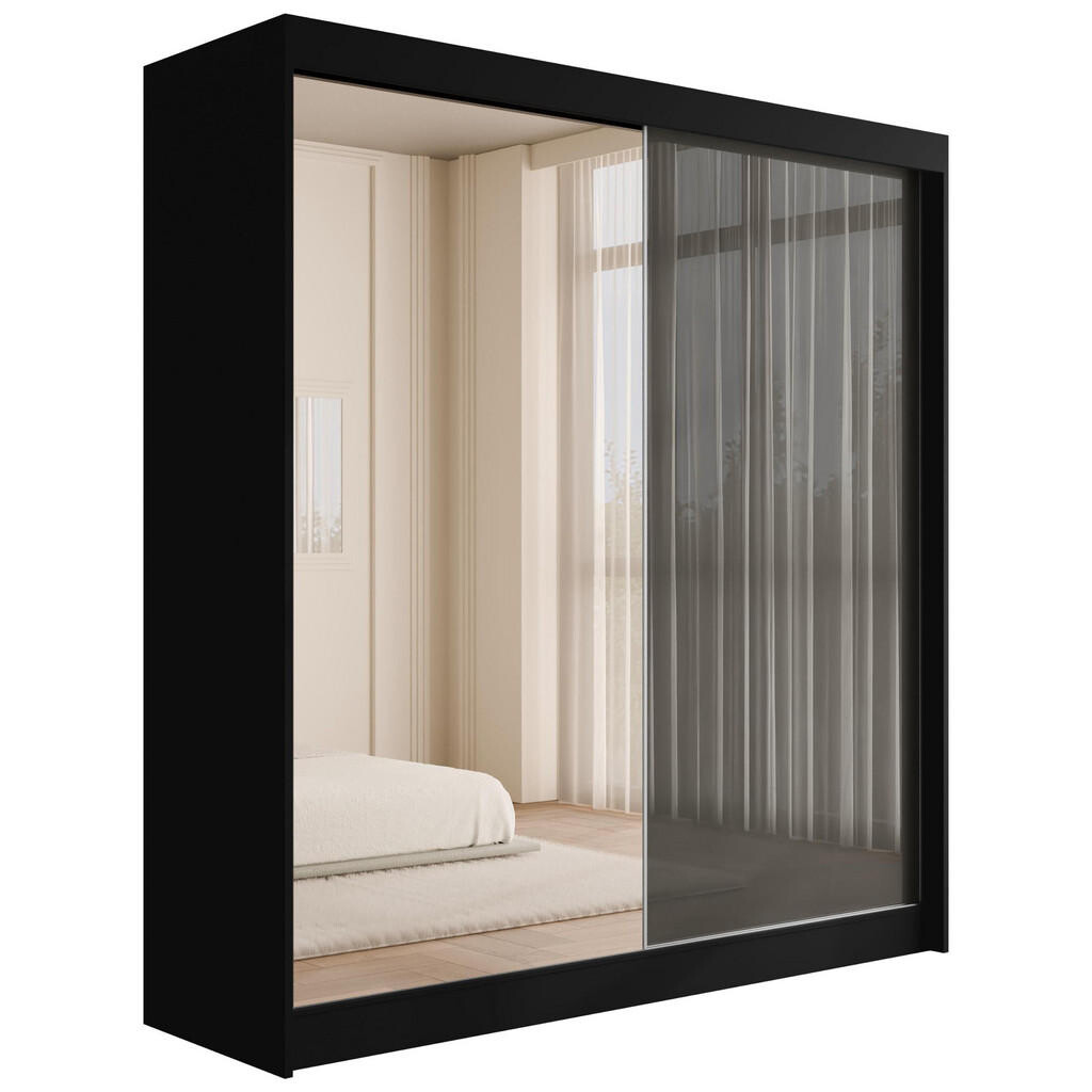 ALTDECOR ŠATNÍ SKŘÍŇ VESLI – 200 cm – černá|šedá