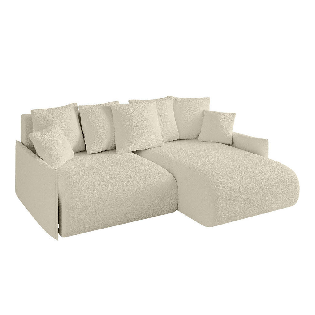ALTDECOR ROHOVÁ SEDAČKA s otomanem vpravo ONESK-L -v1 216x177x72 béžová buklé