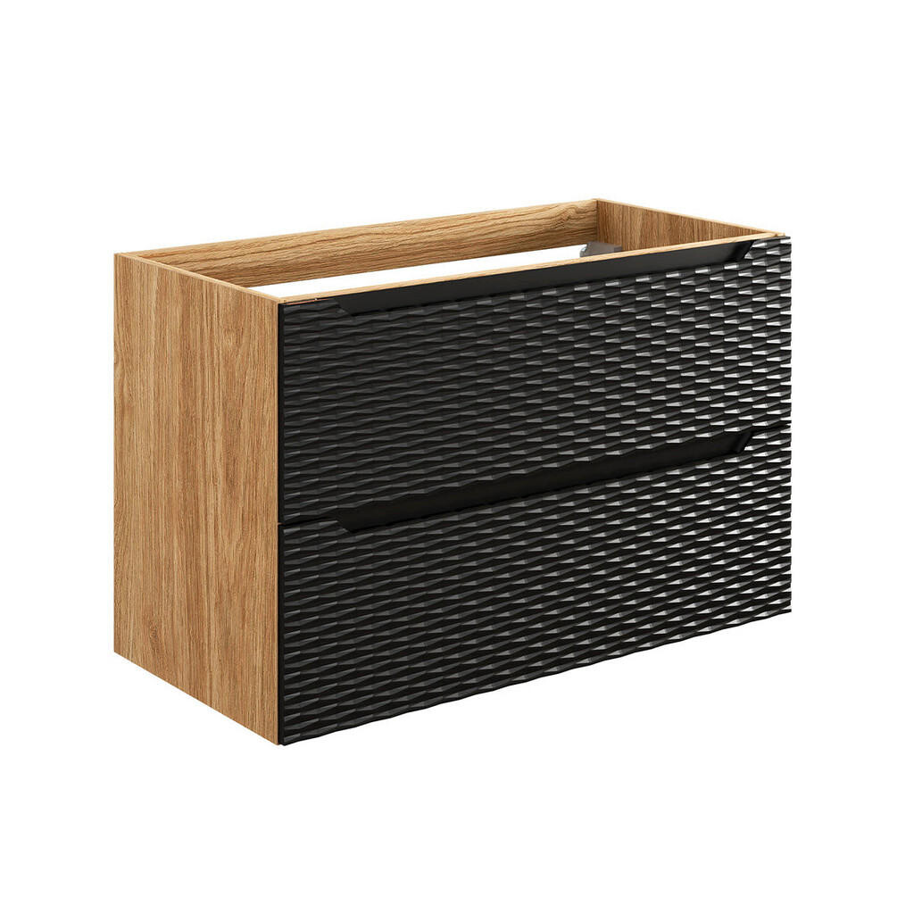 Petits-meubles SKŘÍŇKA POD UMYVADLO 90cm Elora Černá a dřevo