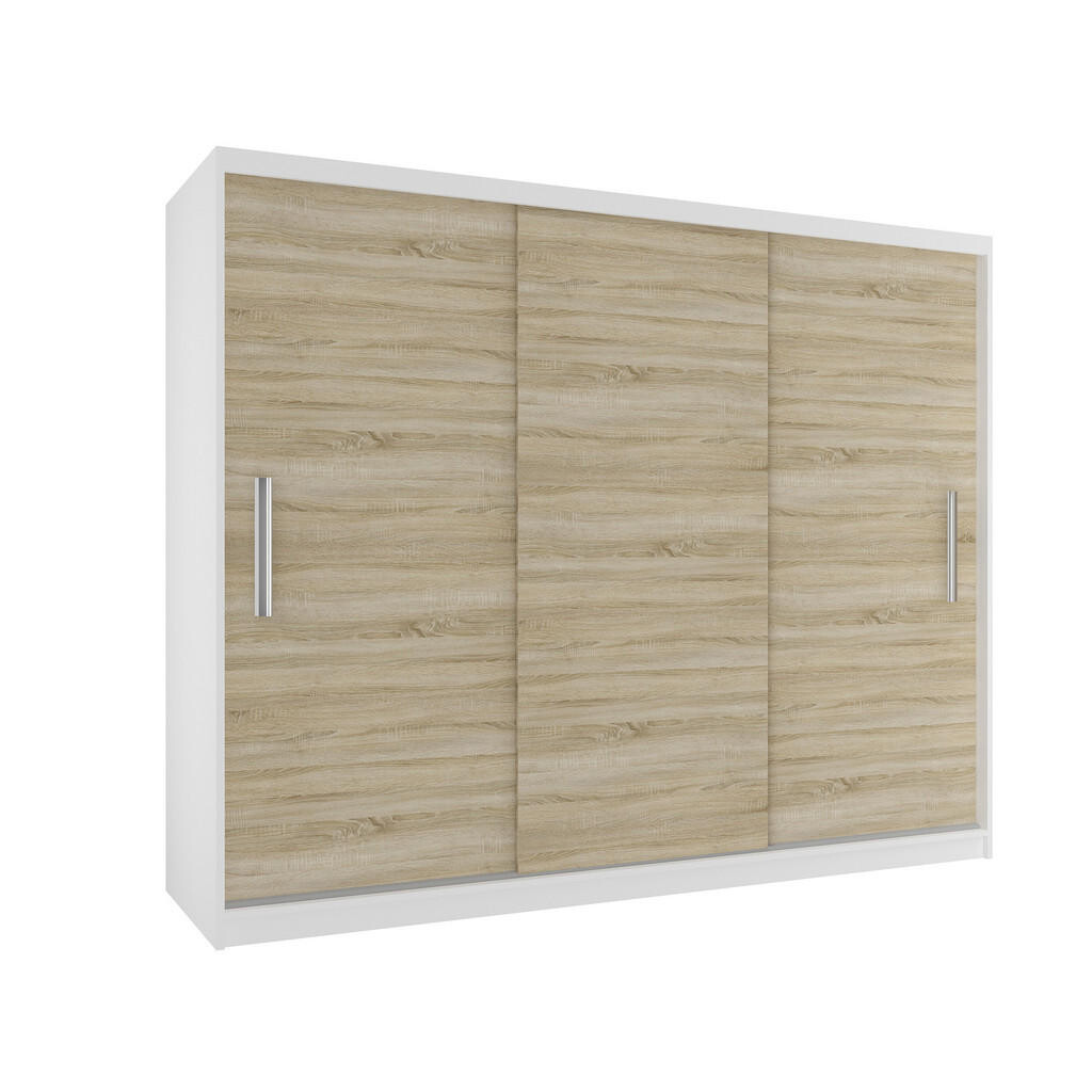 B BELINI GROUP POSUVNÁ SKŘÍŇ Verona SI, Bílá/Dub Sonoma Mat, 232 cm