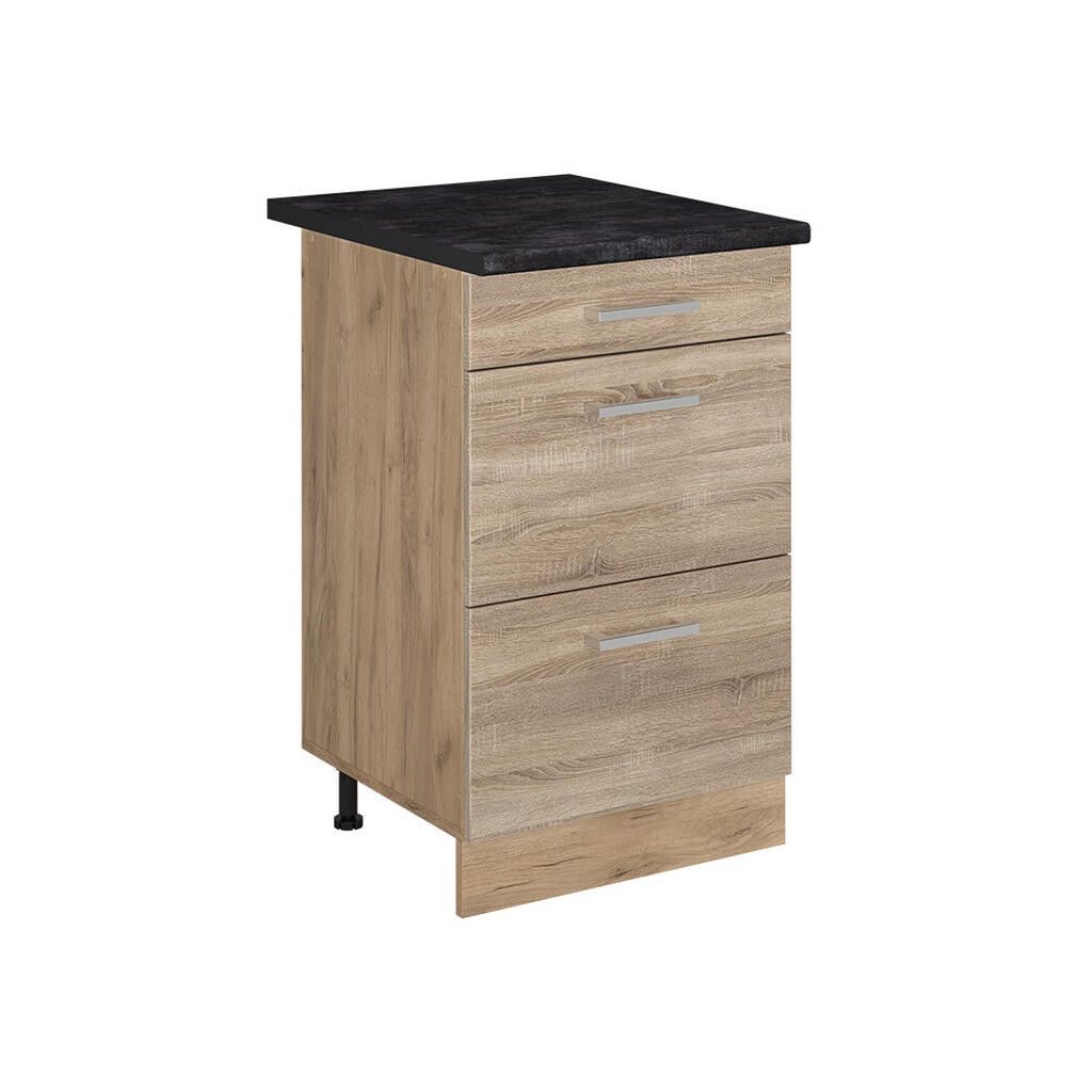 Vicco SPODNÍ SKŘÍŇKA KUCHYŇSKÉ LINKY R-Line, Sonoma/Zlatý mocný dub, 50 cm pracovná doska antracitová