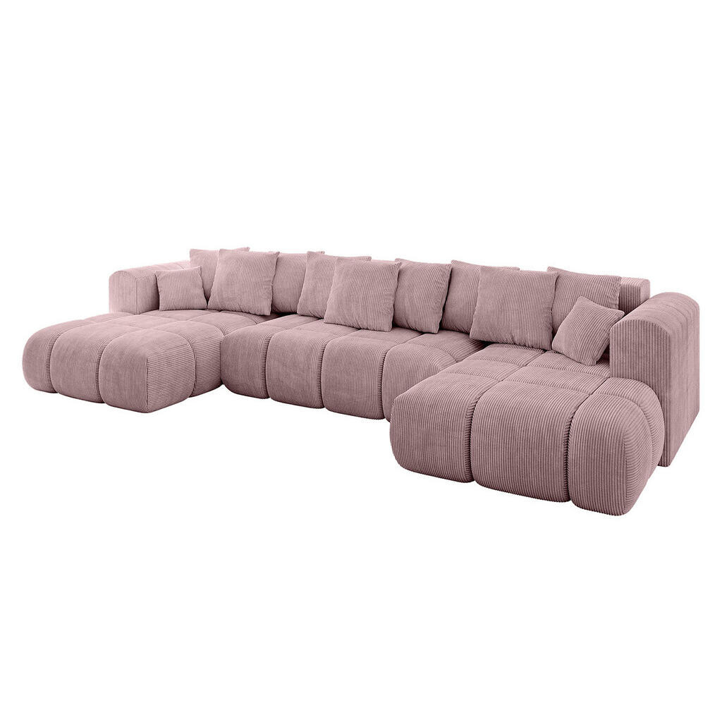 ALTDECOR SEDACÍ SOUPRAVA CLOUD-U-v1 405x185x90 růžový manšestr