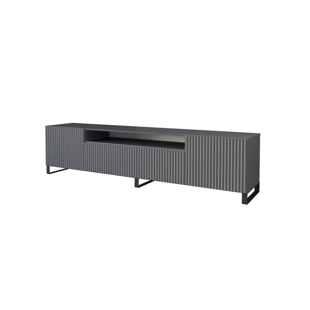 ALTDECOR NÍZKÁ komoda NOA-2-S 200 x 53 x 41 cm – grafitová