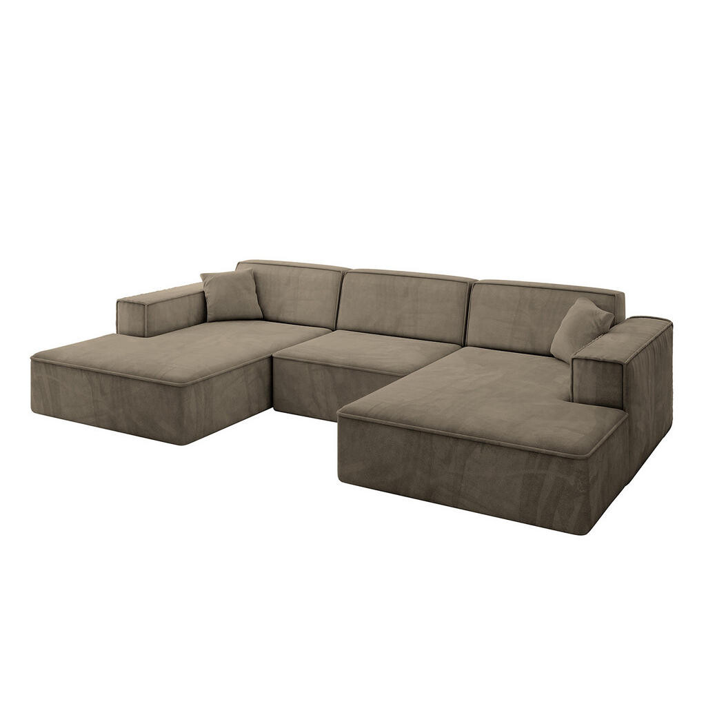 ALTDECOR SEDACÍ souprava IREA-U1-v4 – 303 x 171 x 79 cm, hnědá