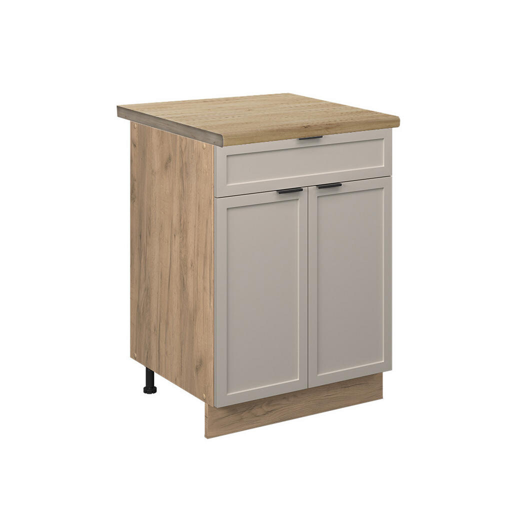 Vicco SPODNÍ SKŘÍŇKA KUCHYŇSKÉ LINKY Fame-Line GreyBeige 60 cm se zásuvkou, PD Dub