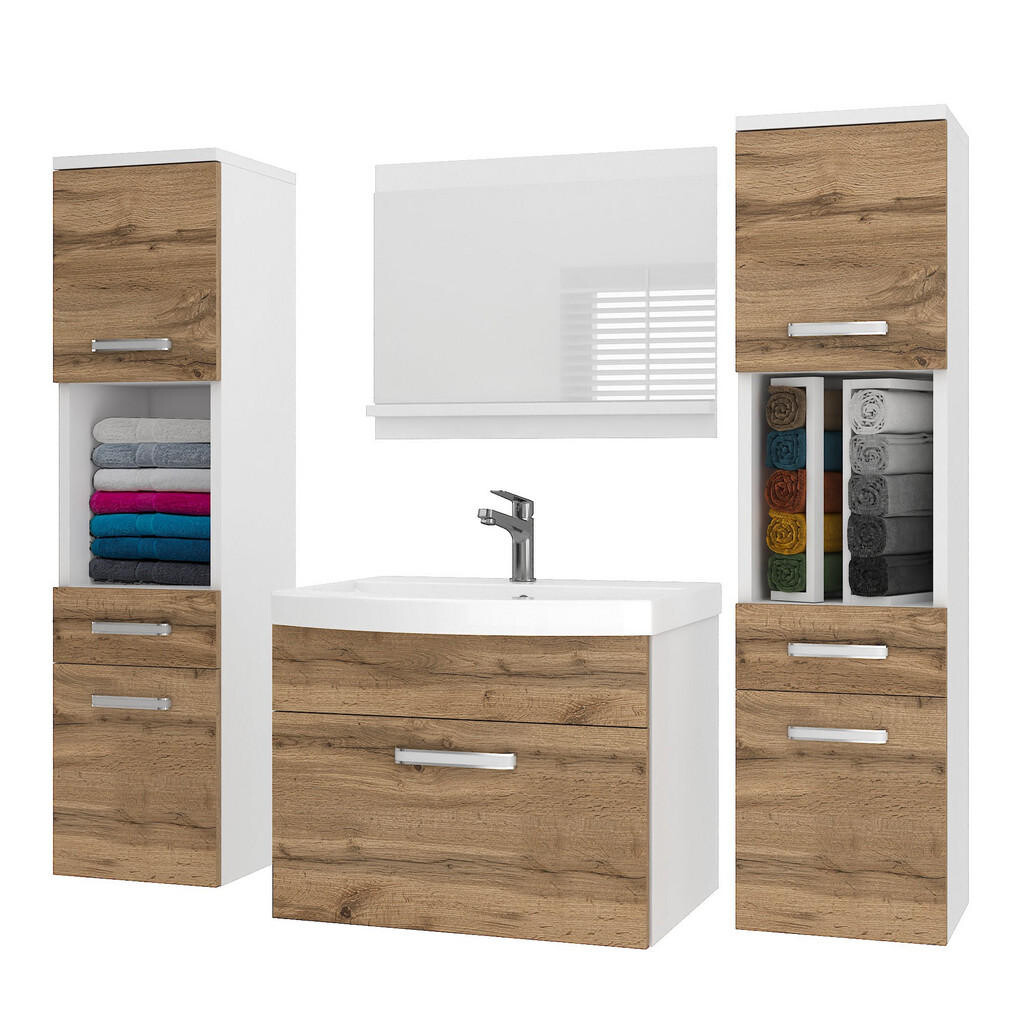 B BELINI GROUP KOUPELNOVÝ NÁBYTEK Koupelnová SADA PRI M6, Zlatohnědá matná, 120 cm