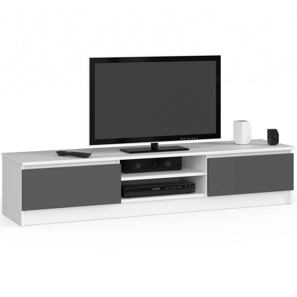 RAUMHIRSCH FURNITURE NÍZKÁ SKŘÍŇ Bílá, grafitově šedá 33/160/40