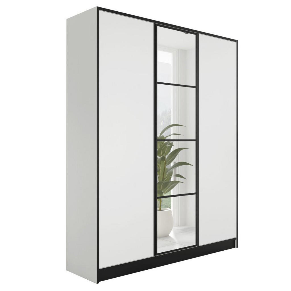 Kier Furniture ŠATNÍ SKŘÍŇ EDEN 3D v1 - 156,4x205x39 cm - Bílá