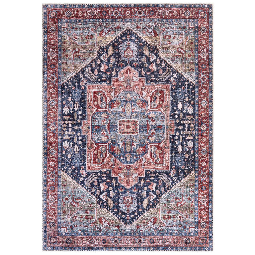 Mazovia KOBEREC červený modrý boho vintage - 250 x 350 cm