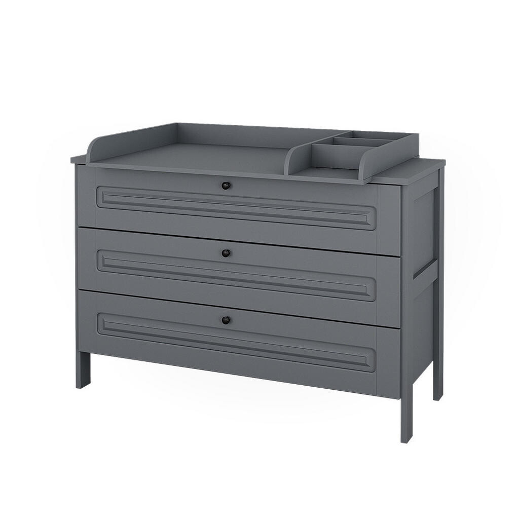VitaliSpa PŘEBALOVACÍ PULT Ajaton Šedá 133 x 98.4 cm se 3 zásuvkami