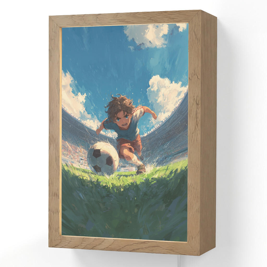 OnlyWow NÁSTĚNNÁ LAMPA Stadion - Fotbalista - Míč 20x30 cm