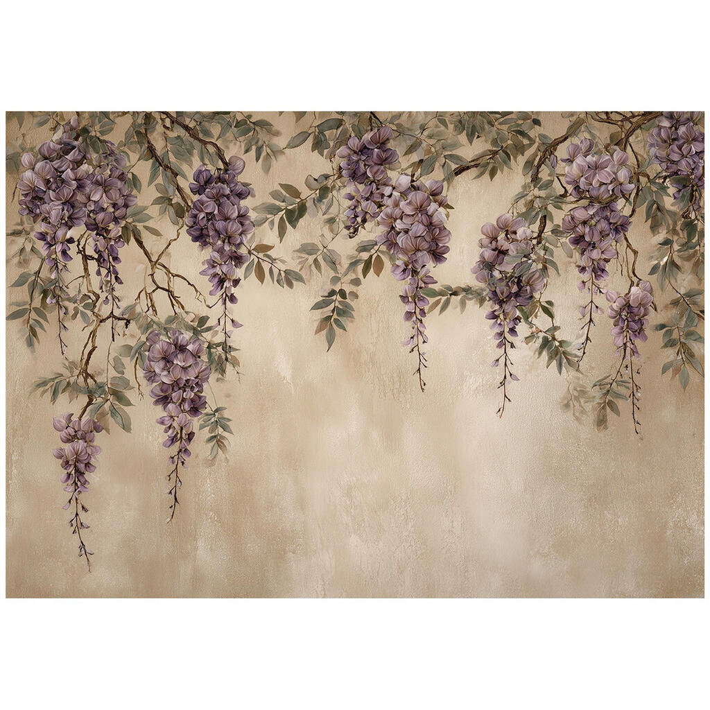 Wallarena FOTOTAPETA květinová závěsná béžová 250x175 cm