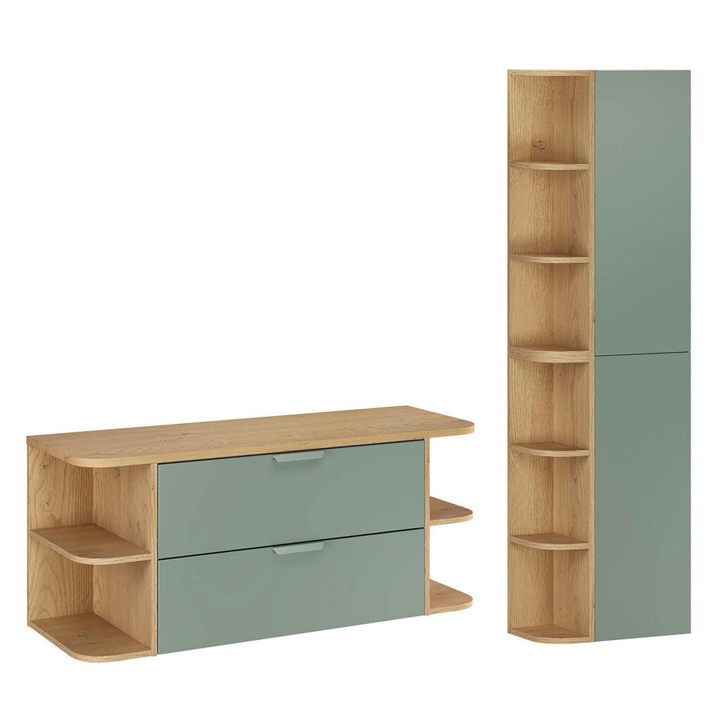 Petits-meubles SKŘÍŇKA POD UMYVADLO 120.4cm Oria 2er-Set Zelená