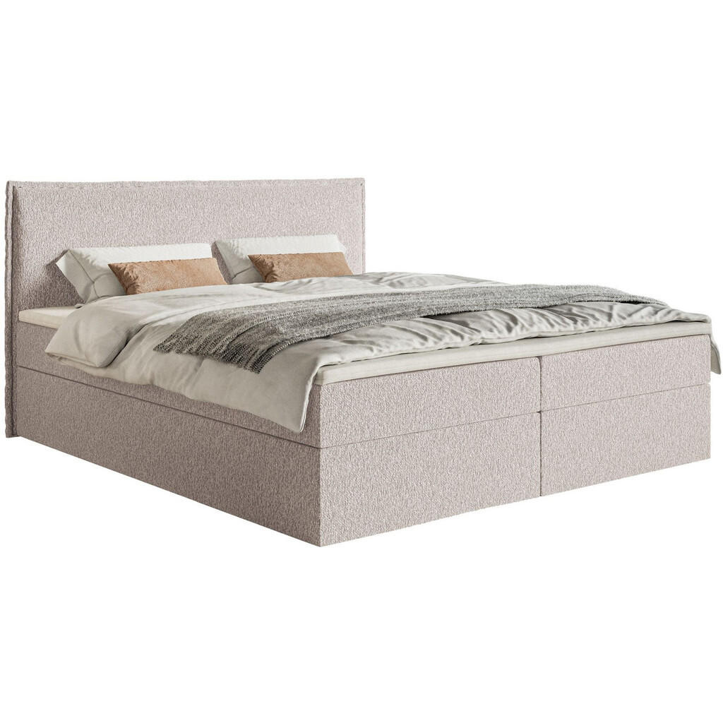 Selsey BOXSPRINGOVÁ POSTEL Softie béžová ženylka 180x200 cm