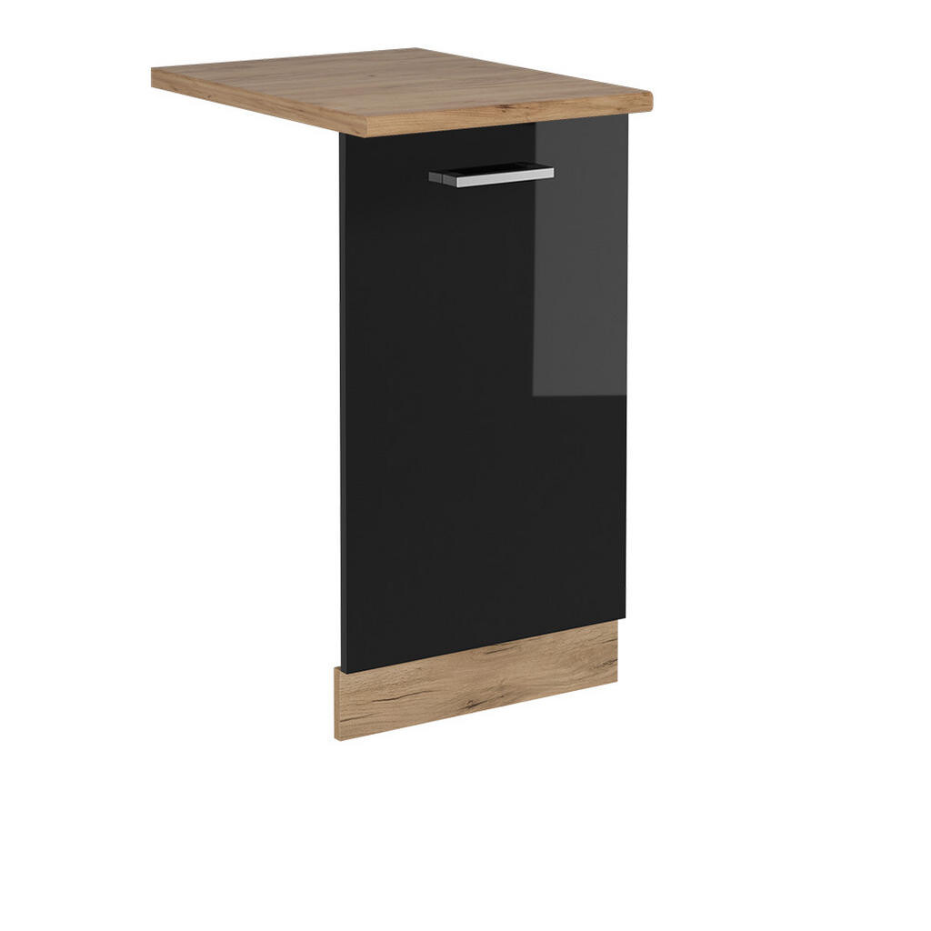 Vicco ČELNÍ PANEL MYČKY R-Line Černý vysoký lesk 45 cm , PD Dub