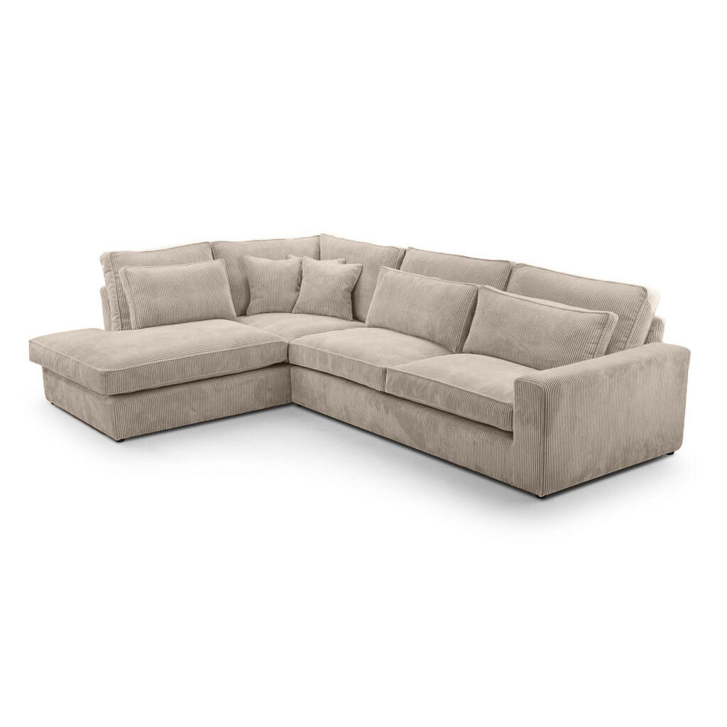 Beautysofa ROHOVÁ pohovka Parma bez funkce spaní, cappuccino, levá