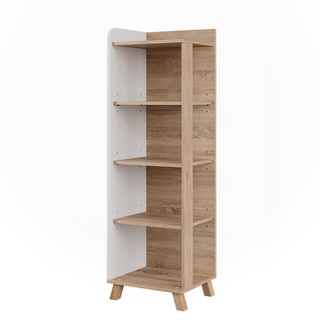 Vicco KOUPELNOVÁ POLIČKA Karen Sonoma/bílá 40 x 128 cm se 4 přihrádkami