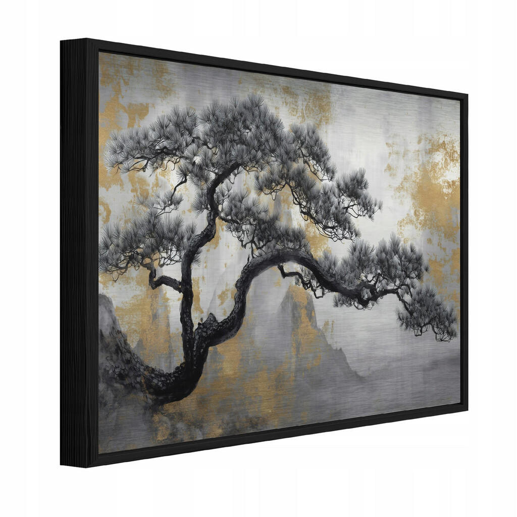Wallarena ZARÁMOVANÉ obrazy abstrakce stromu béžová 150x100 cm