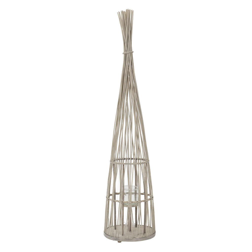 ECD-Germany BAMBUSOVÁ LAMPION V: 150 cm, dřevěná barva, styl boho