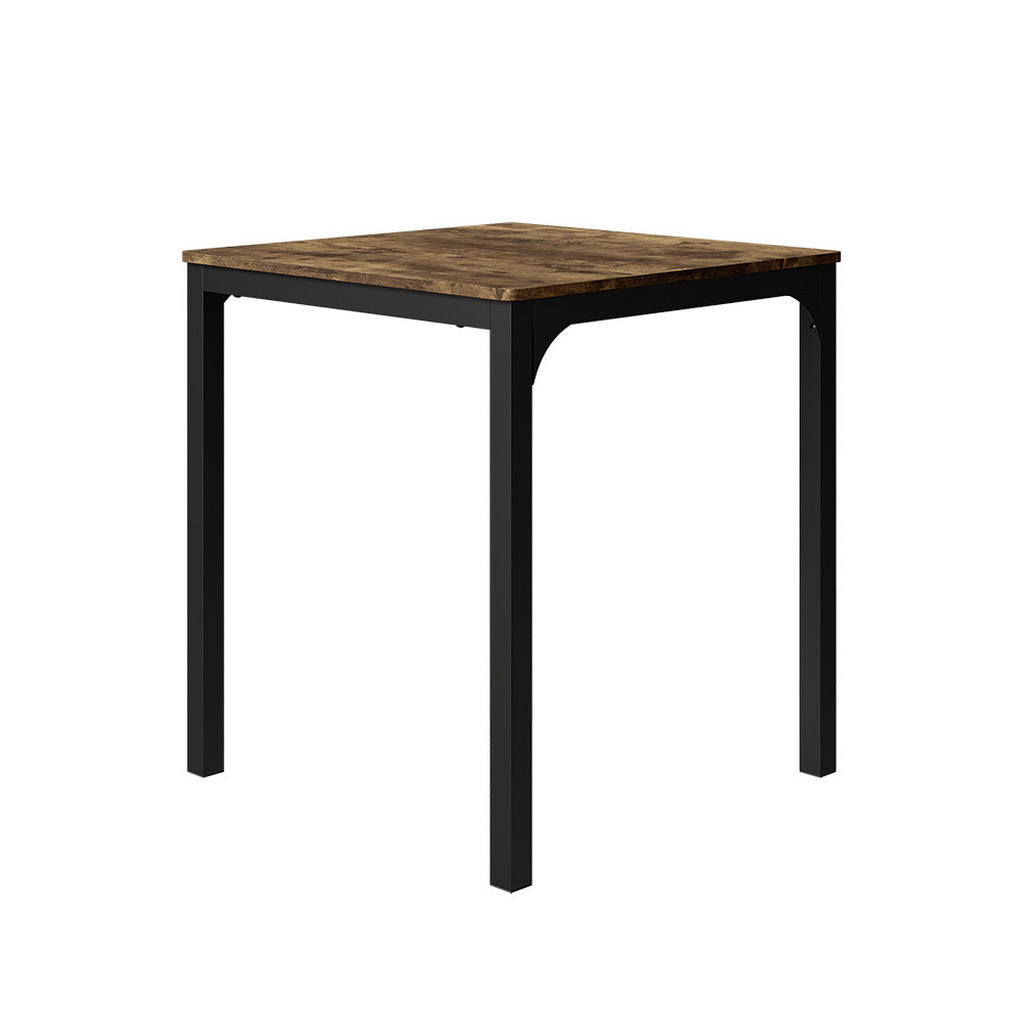 Vicco JÍDELNÍ STŮL Fyrk Černá/dubová rustikální 70 x 70 cm