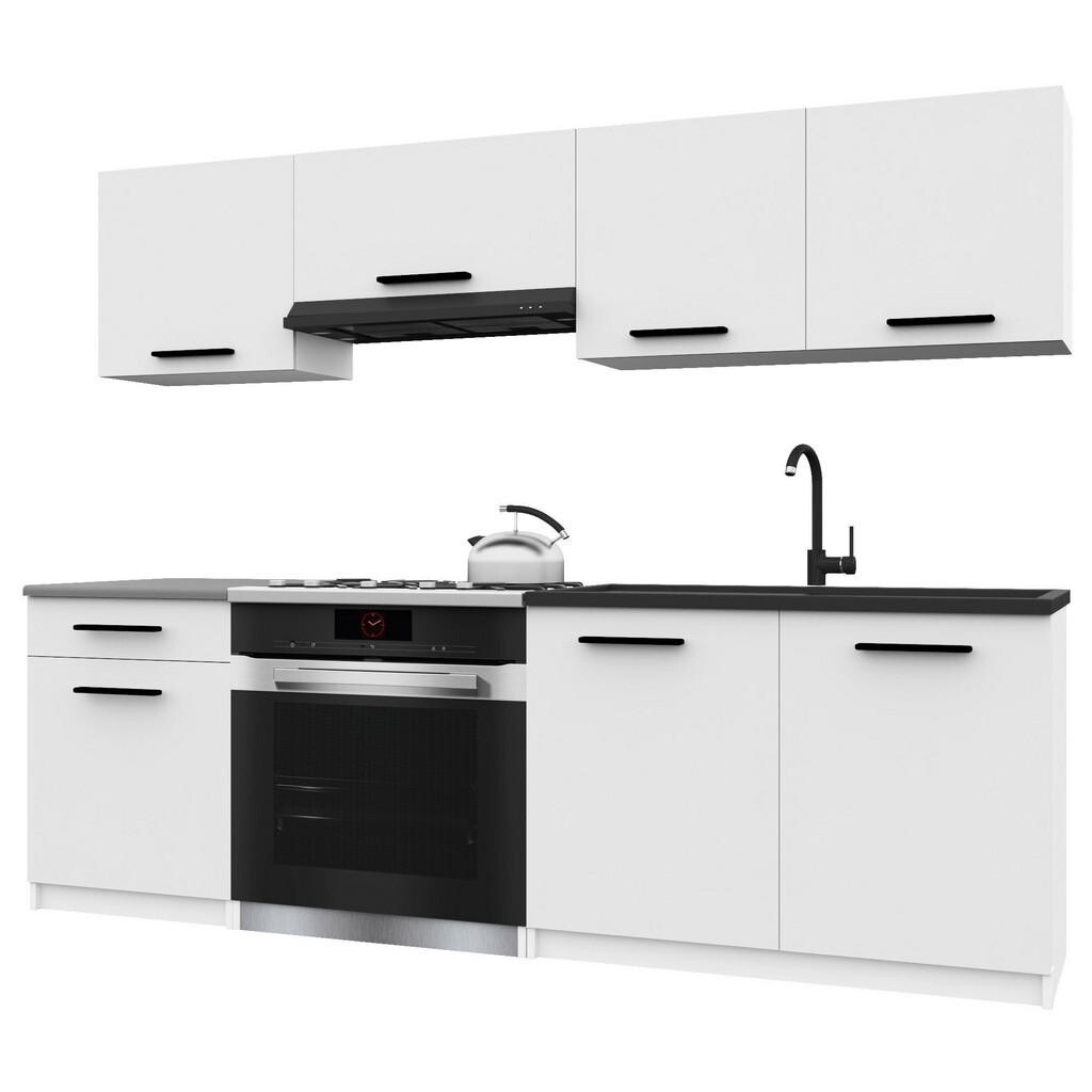 B BELINI GROUP KUCHYŇSKÁ LINKA Italia 1 180 cm, s pracovními deskami, Bílá matná