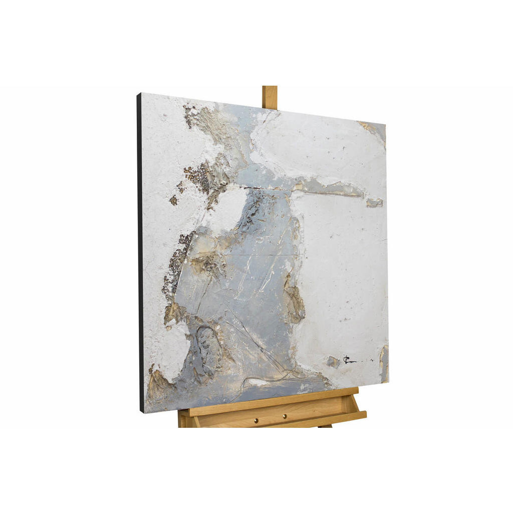 KUNSTLOFT RUČNĚ MALOVANÝ AKRYLOVÝ OBRAZ ŠEDÝ, 80/80 CM
