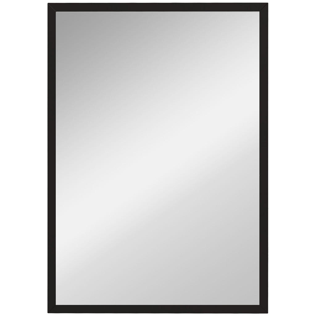 HOMCOM NÁSTĚNNÉ zrcadlo z černého MDF