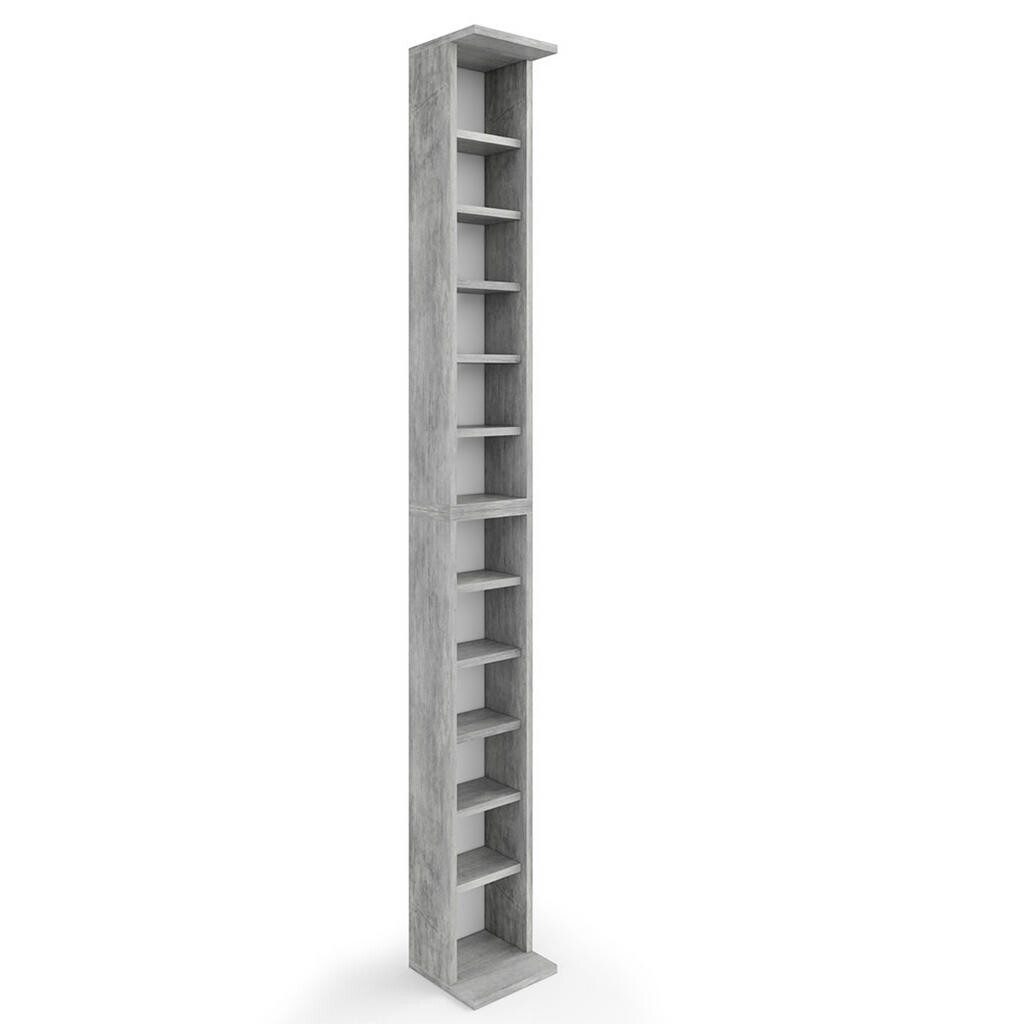Vicco POLICE NA CD Beton 21 x 183.6 cm Vysoký