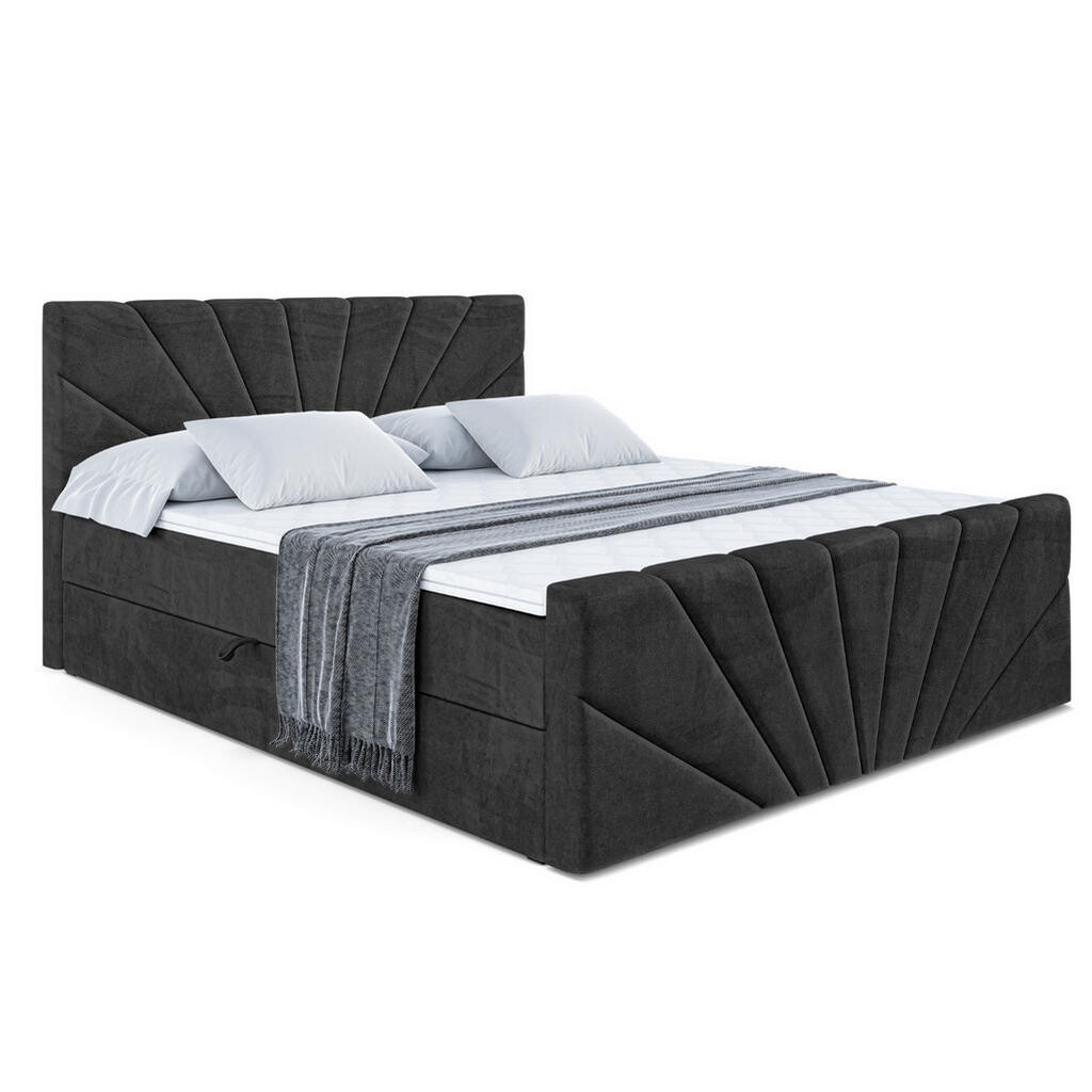 ALTDECOR AMERICKÁ postel MILTIO-Z – 120 × 200 cm – H4 – černá