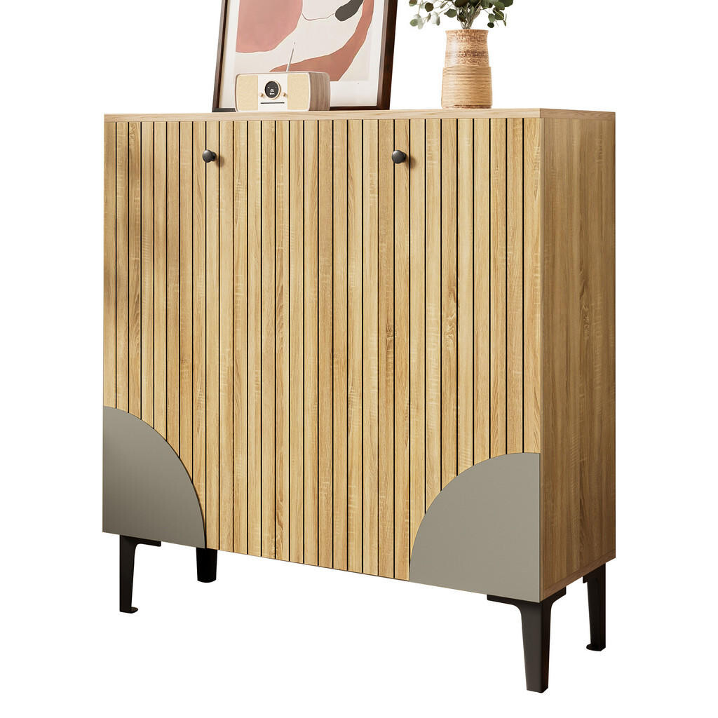 FLIEKS BOTNÍK 90x32x94cm Dřevěný Vzhled 3 Dvířka