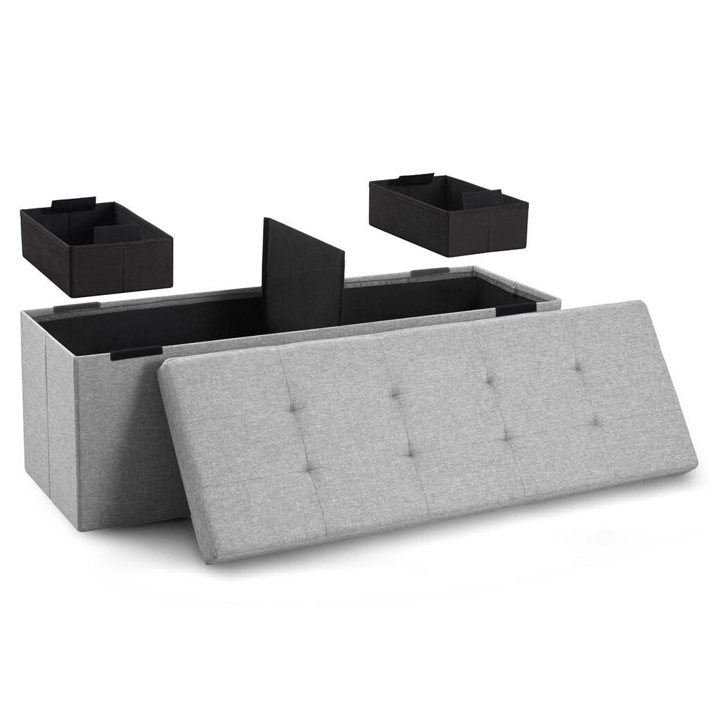 Blumtal SEDACÍ LAVICE 110/38/38 cm + 2 boxy navíc, světle šedá