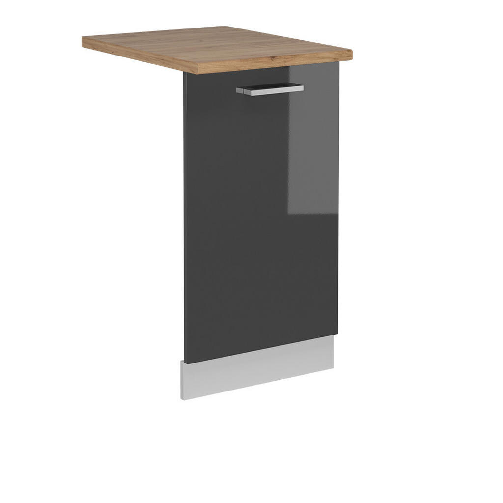 Vicco ČELNÍ PANEL MYČKY R-Line Antracitový vysoký lesk 45 cm , PD Dub