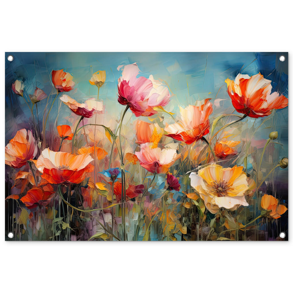 OnlyWow ZAHRADNÍ PLAKÁT Květiny - Akvarel - Umění - Botanické - Příroda 90x60 cm