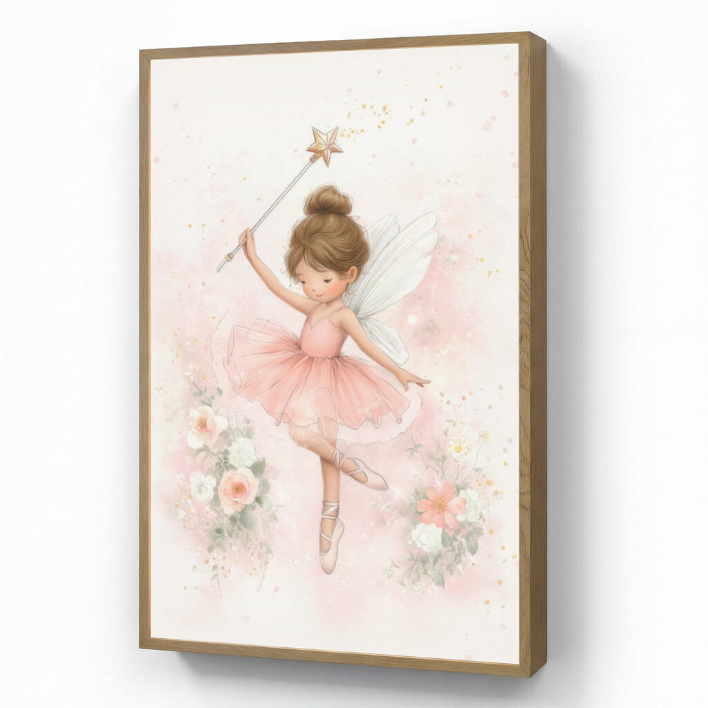 OnlyWow DOBÍJECÍ NOČNÍ LAMPIČKA Baletka - Víla - Květiny - Růžová 70x100 cm