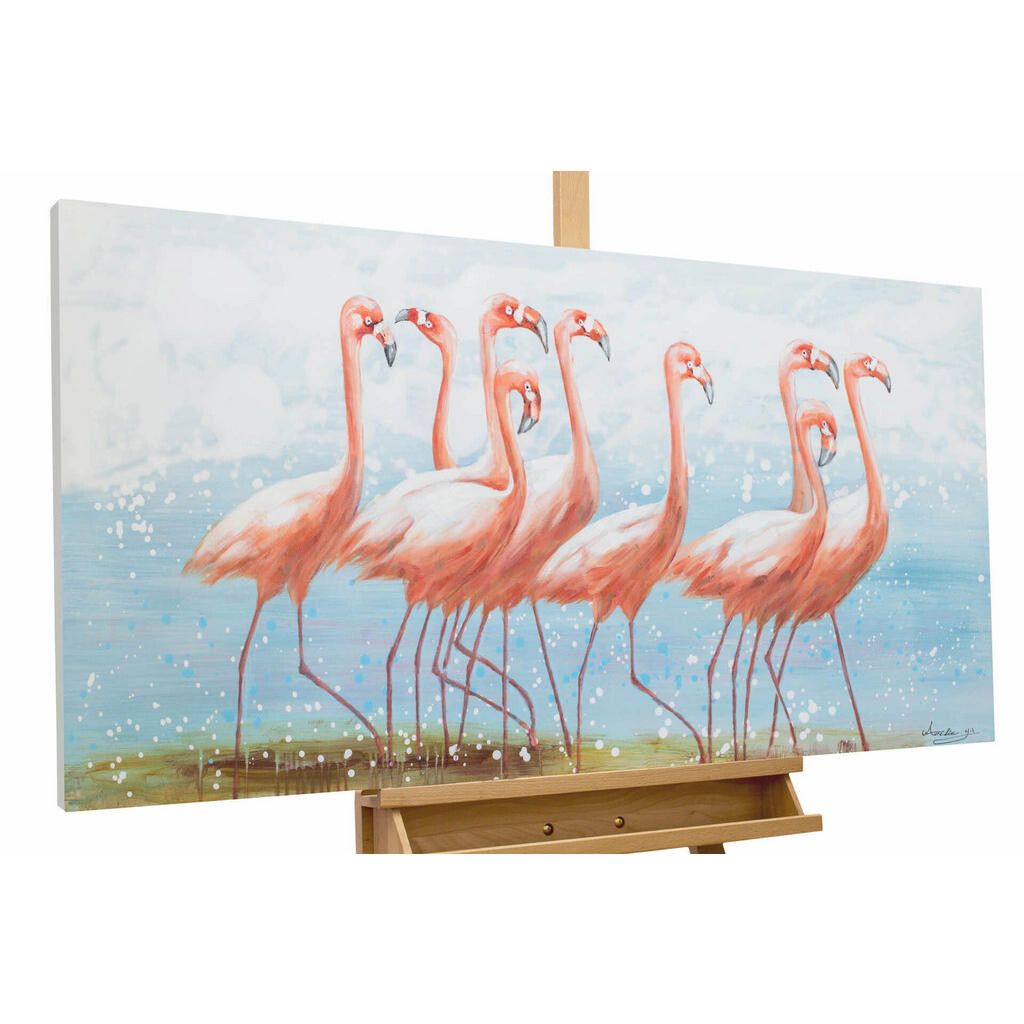 KUNSTLOFT RUČNĚ MALOVANÝ AKRYLOVÝ OBRAZ MODRÝ/RŮŽOVÝ, 120/60 CM