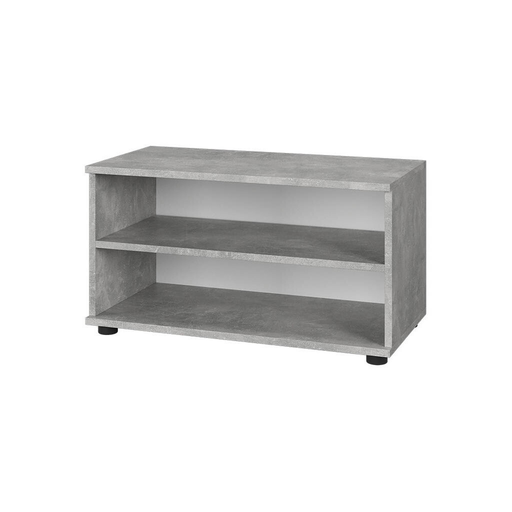 Vicco SKŘÍŇKA DO OBÝVACÍHO POKOJE Berno Beton 70.8 x 38.9 cm se 2 přihrádkami