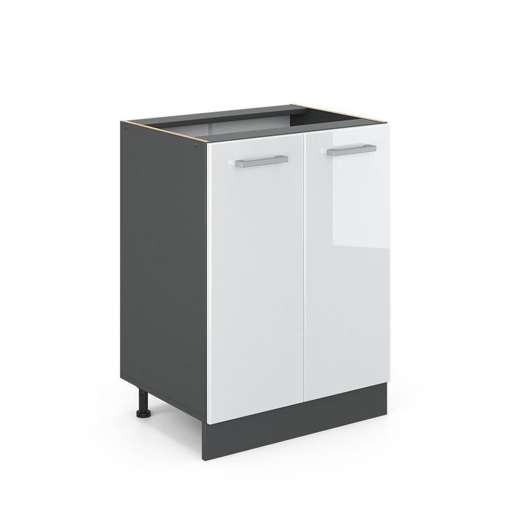 Vicco SPODNÍ SKŘÍŇKA KUCHYŇSKÉ LINKY R-Line Bílá vysoký lesk 60 cm bez pracovní desky