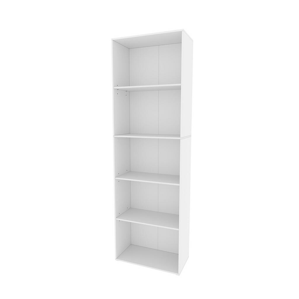 Vicco KNIHOVNA Bob Bílá 60 x 190 cm s 5 přihrádkami