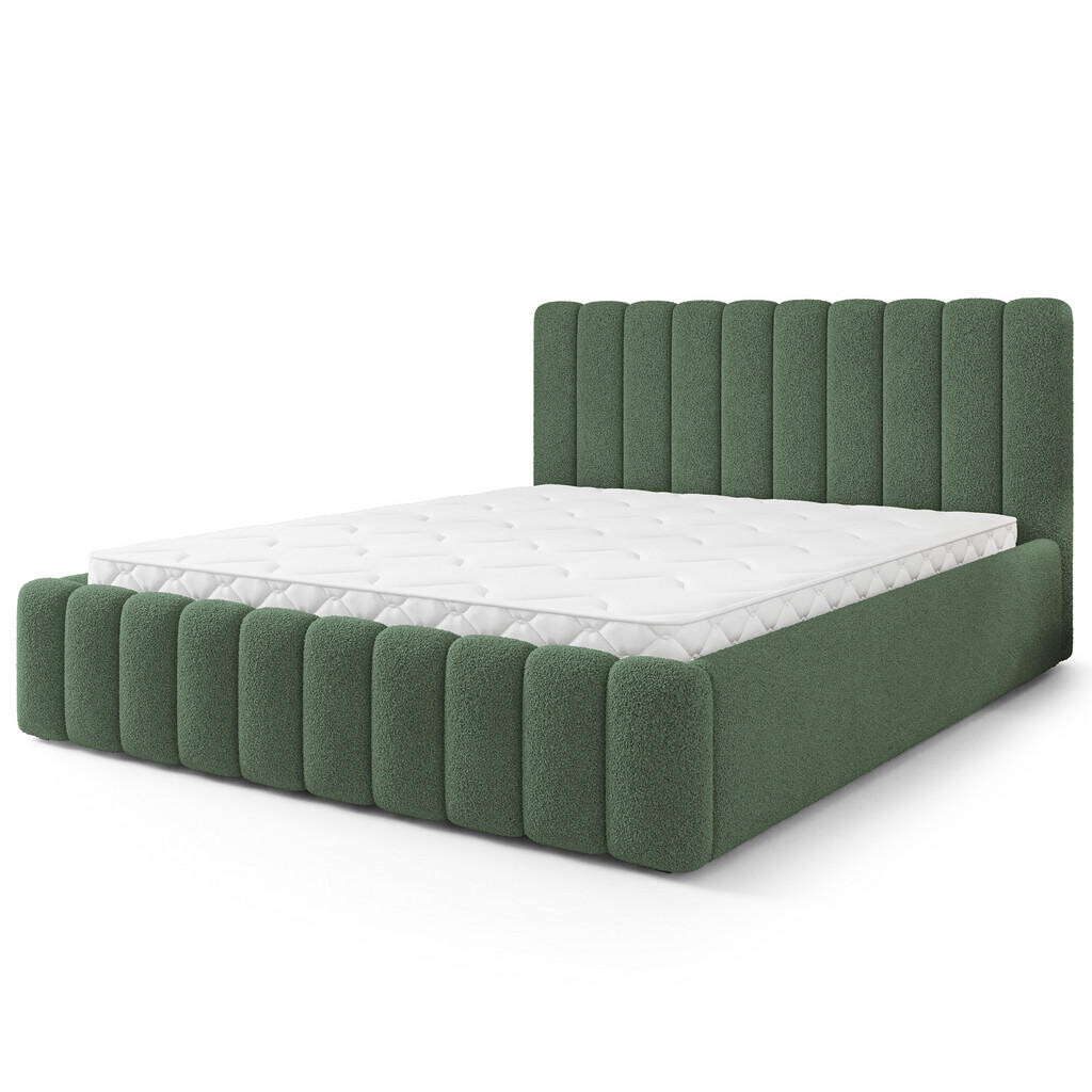 MASSENO ČALOUNĚNÁ Postel DINESE 200x200 cm Zelená