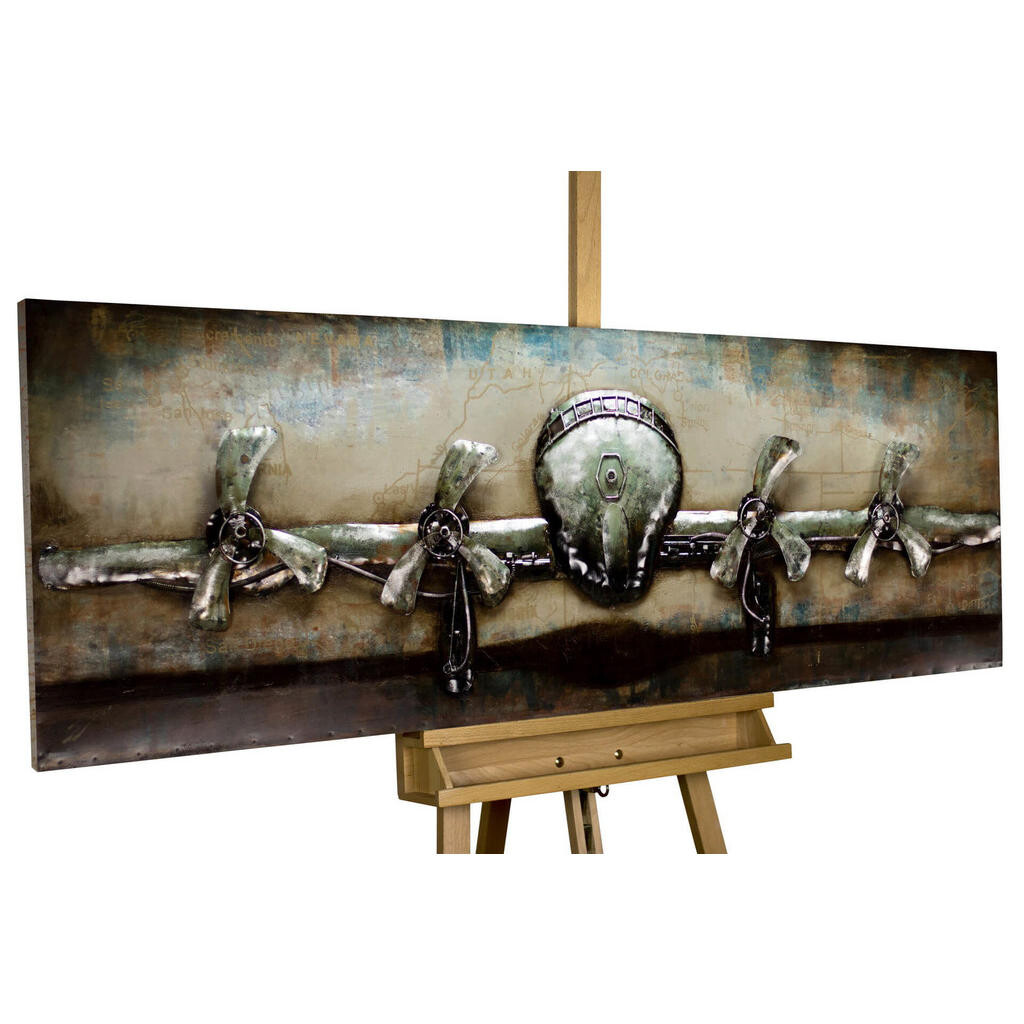 KUNSTLOFT KOVOVÝ OBRAZ ROTUJÍCÍ VRTULE, 144/44 CM