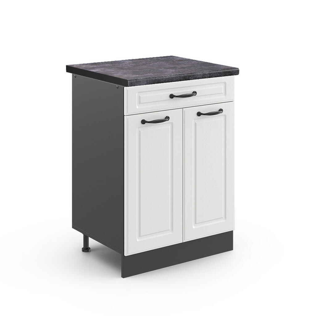 Vicco SPODNÍ SKŘÍŇKA KUCHYŇSKÉ LINKY R-Line Bílý venkovský dům 60 cm , PD Antracit