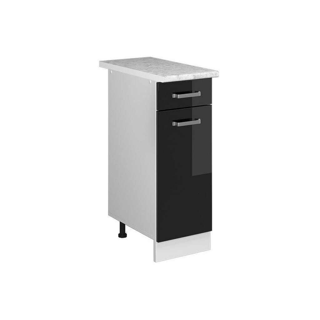 Vicco SPODNÍ SKŘÍŇKA KUCHYŇSKÉ LINKY R-Line Černý vysoký lesk 30 cm s pracovní deskou