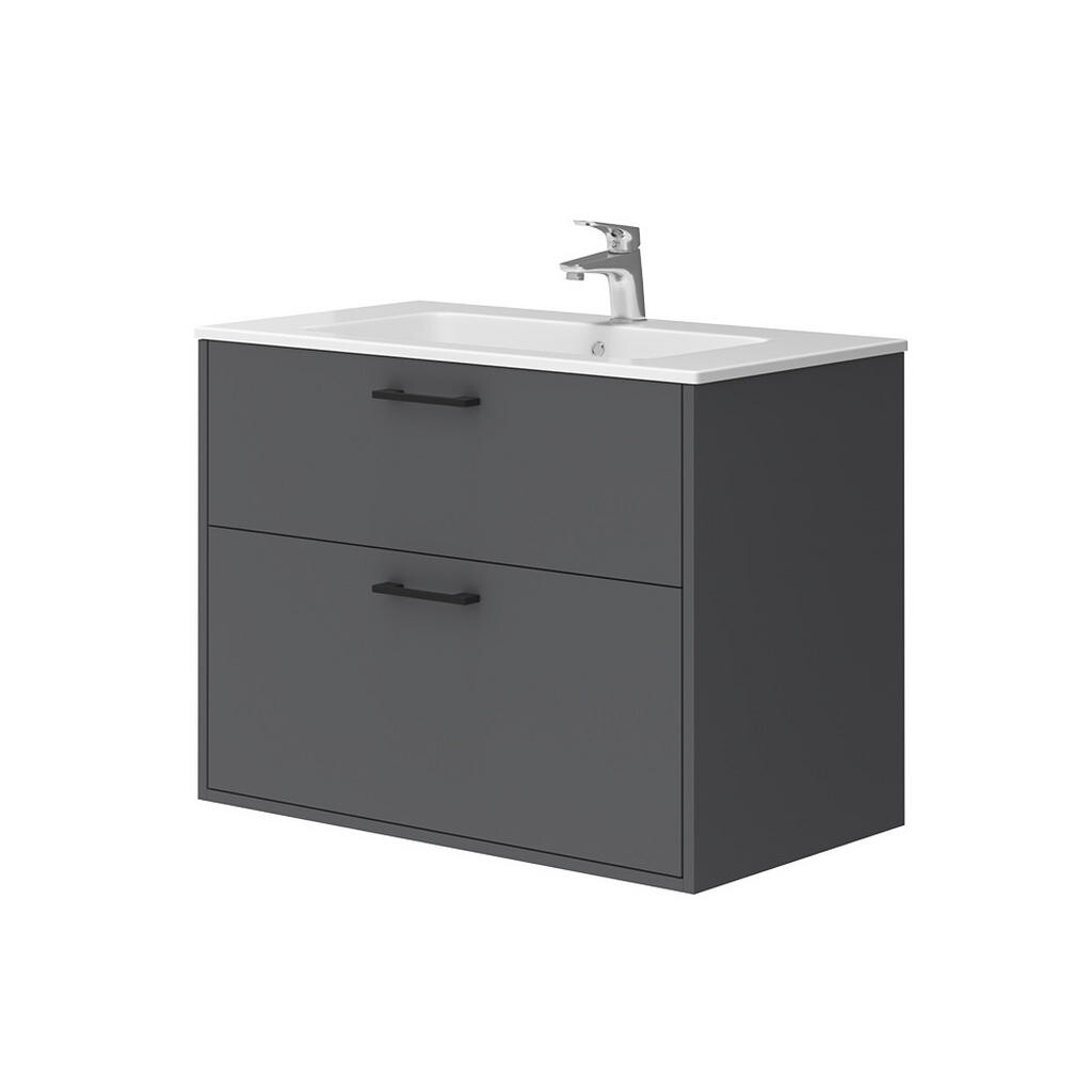 Vicco KOUPELNOVÝ NÁBYTEK Lanco, Antracit, 80 x 61.5 cm 2dílná