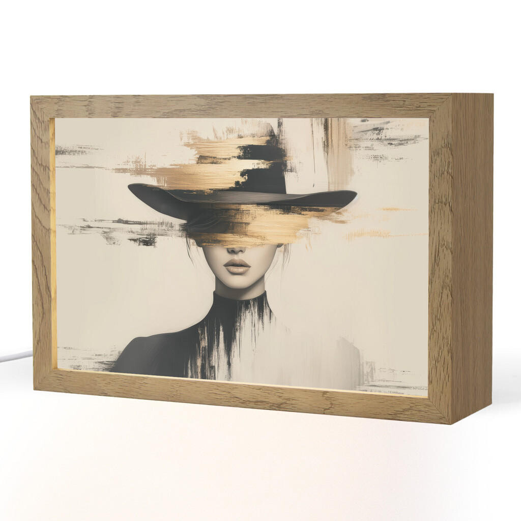 OnlyWow STOLNÍ LAMPA Žena - klobouk - barva 30x20 cm