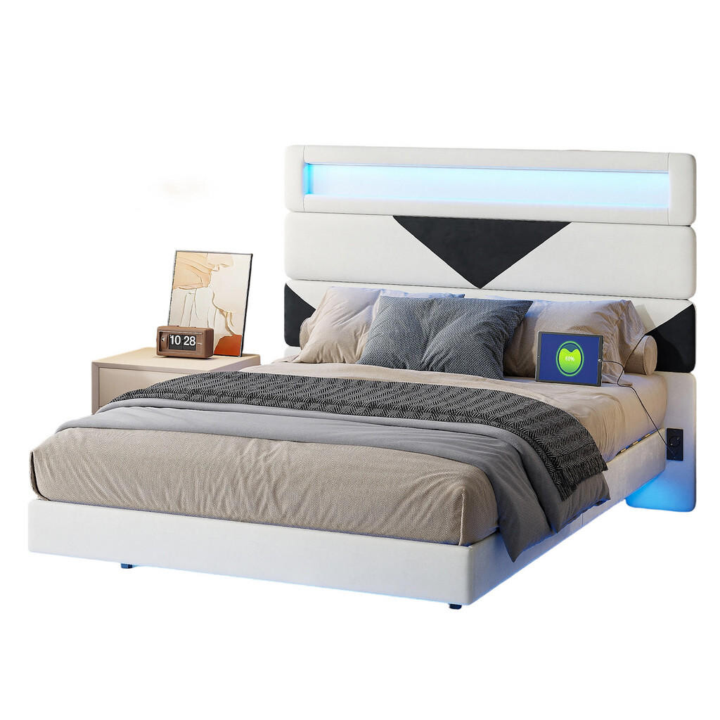SHOPENTRA ČALOUNĚNÁ postel 160x200cm samet s USB