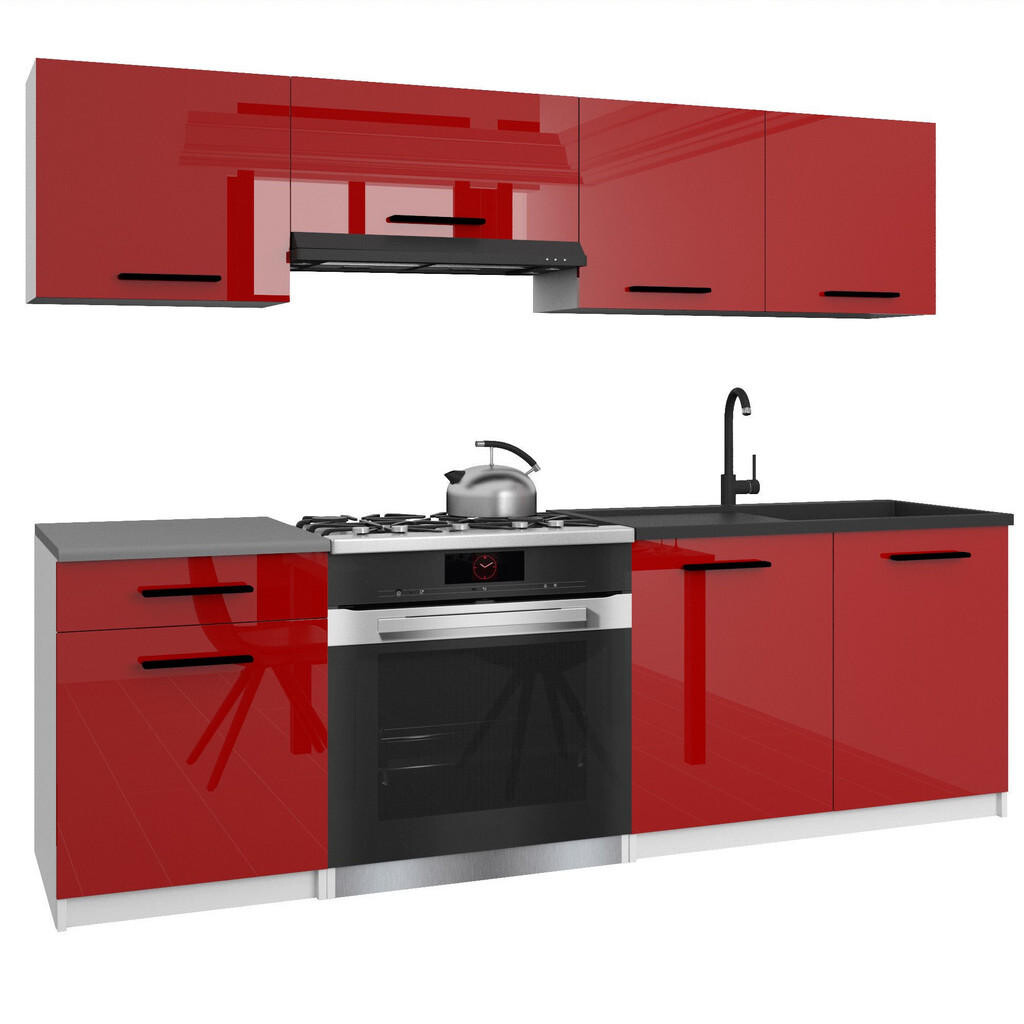 B BELINI GROUP KUCHYŇSKÁ LINKA Italia 1 180 cm, s pracovními deskami, Červená